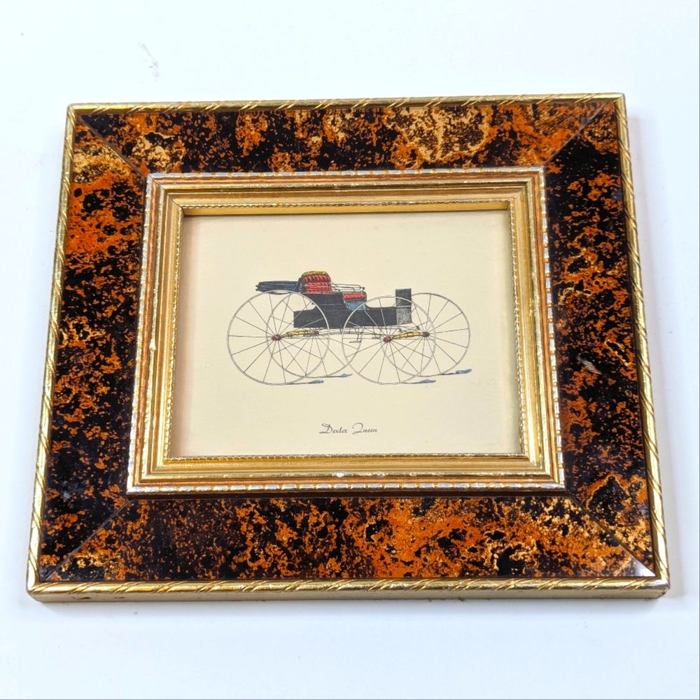 Vintage Dexter Queen Framed Art Collectible Wall Decor